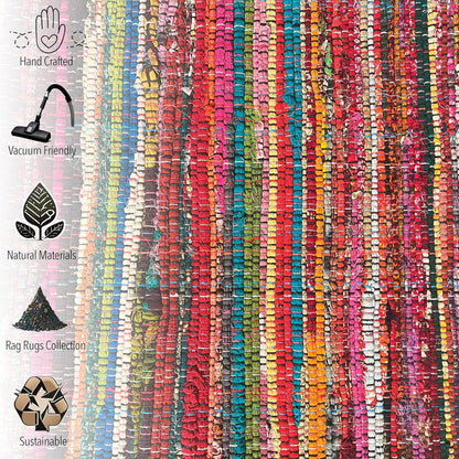 Chardin Home Recycled Cotton Rag Rug — Vibrant, Unique & Durable - Tampa Home & Garden Store