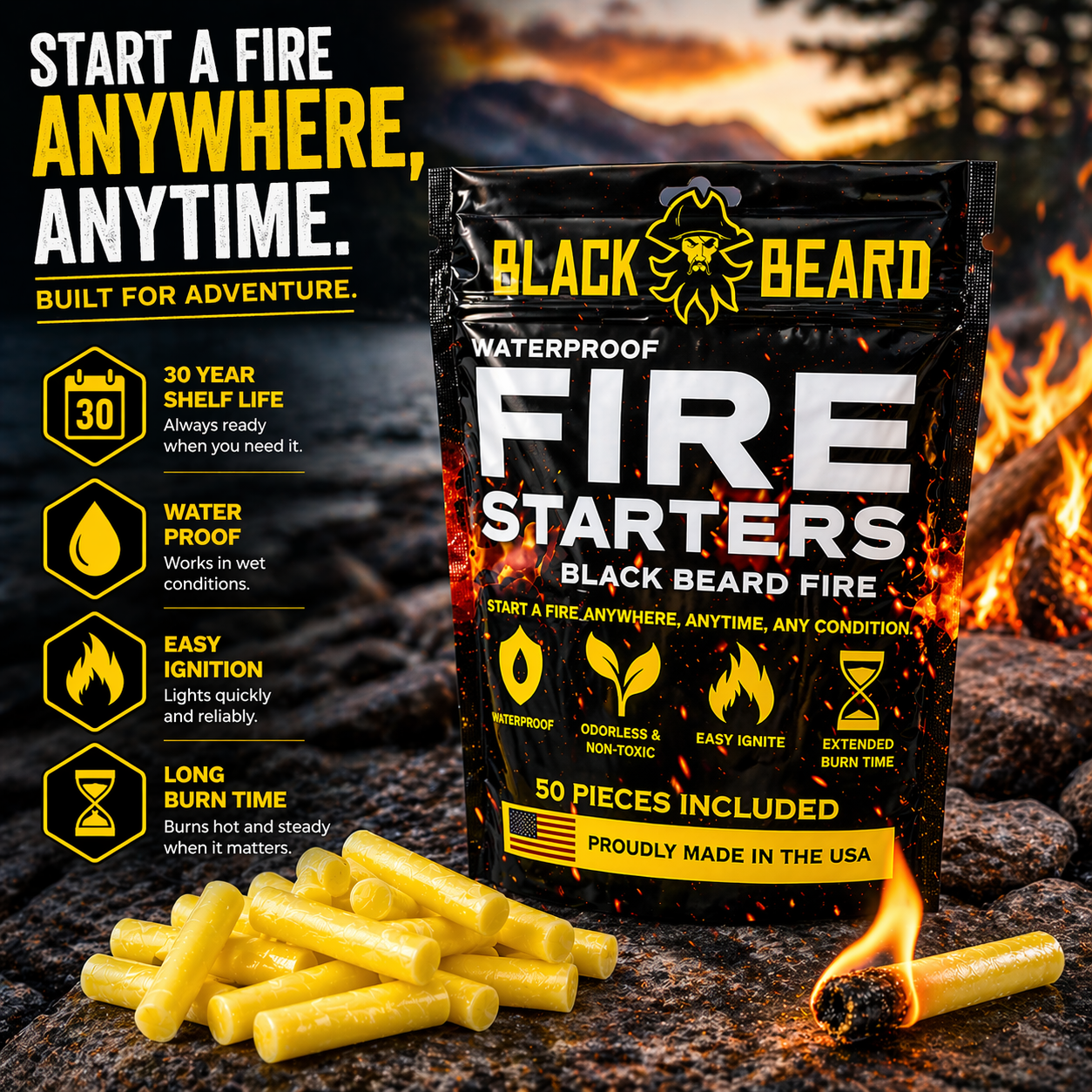 Allume-feu Fire Plugs | Barbe Noire 