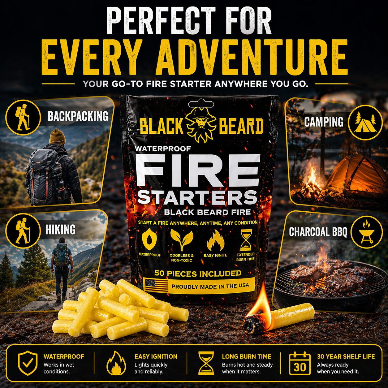 Allume-feu Fire Plugs | Barbe Noire 