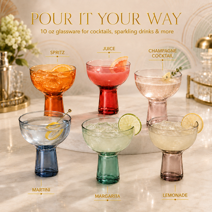 Tonal Margarita Cocktail Glassware Set of Six