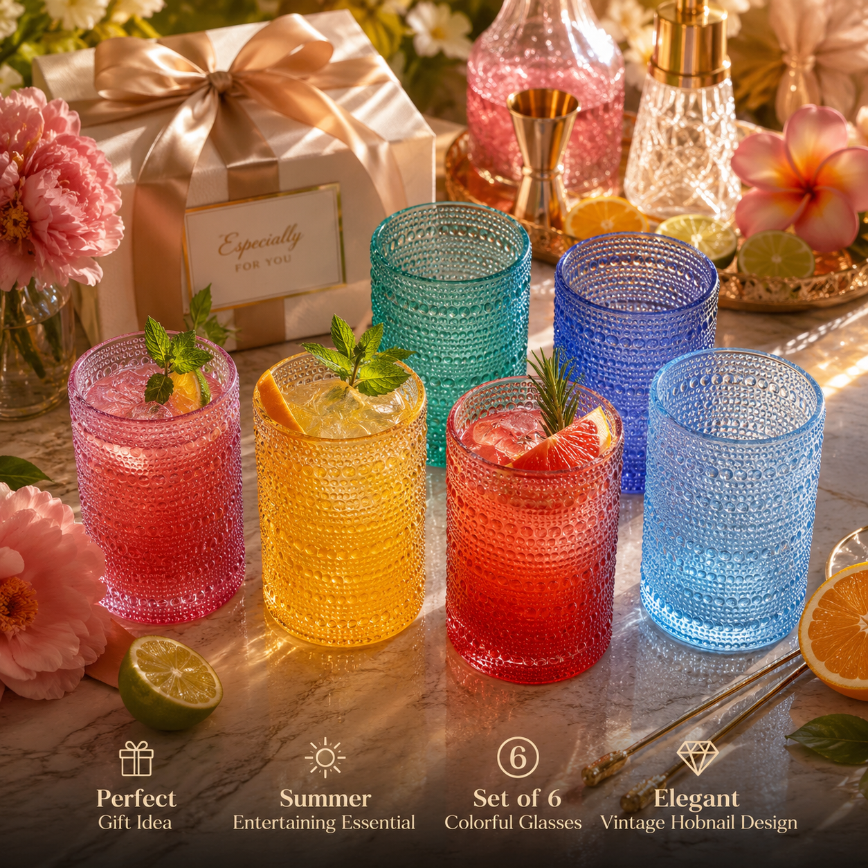 Madrid Acrylic Highball Glasses Set of 6