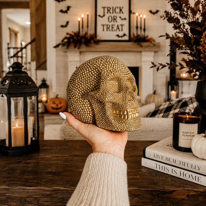 Resin Skull Gold