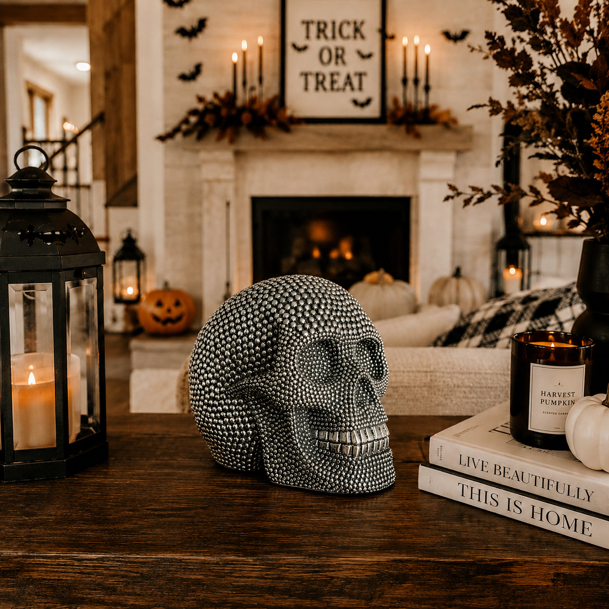 Resin Skull Gold