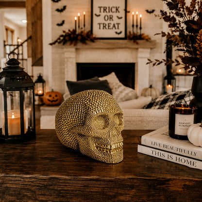 Resin Skull Gold