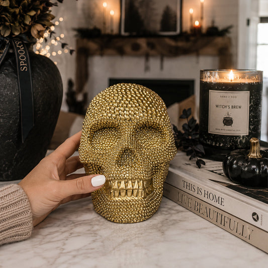 Resin Skull Gold