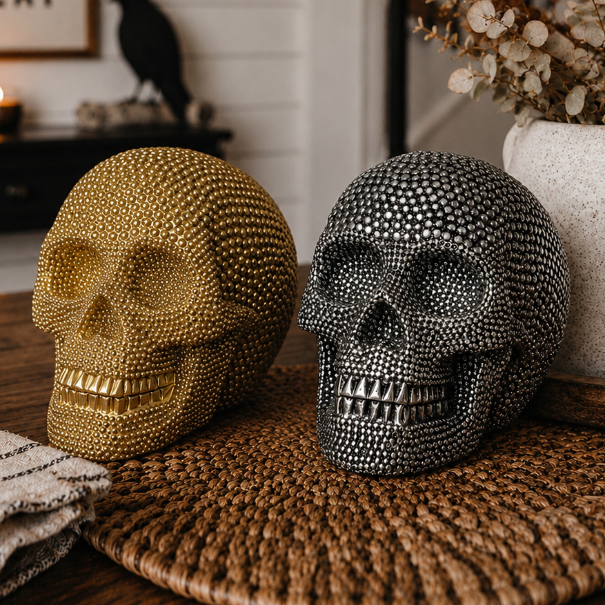 Resin Skull Gold