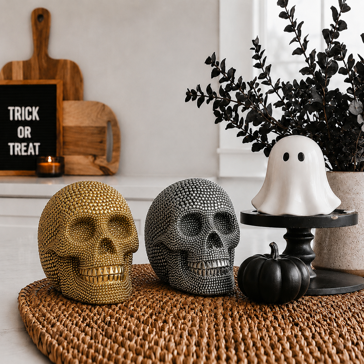 Resin Skull Gold
