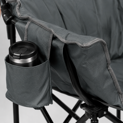 Silla acolchada plegable de camping Moon con bolsa de transporte - Gris