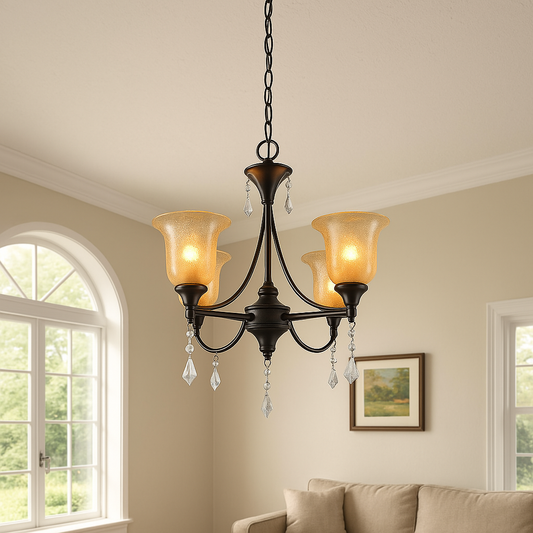Ethelyn 3 Light Oil Rubbed Bronze Chandelier