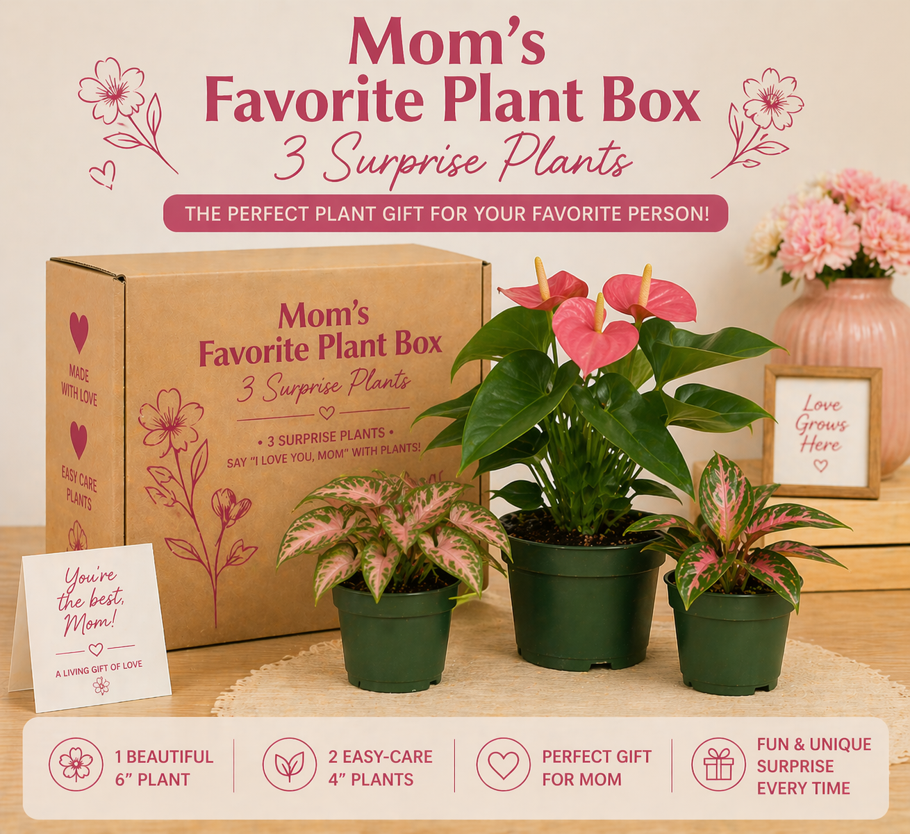 Mom's Favorite Plant Box - 3 Surprise Plants