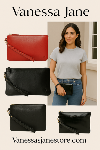 Four Vanessa Jane Mighty Purses: genuine leather 4000mAh charger purses in red and black on Tampa Home & Garden Store