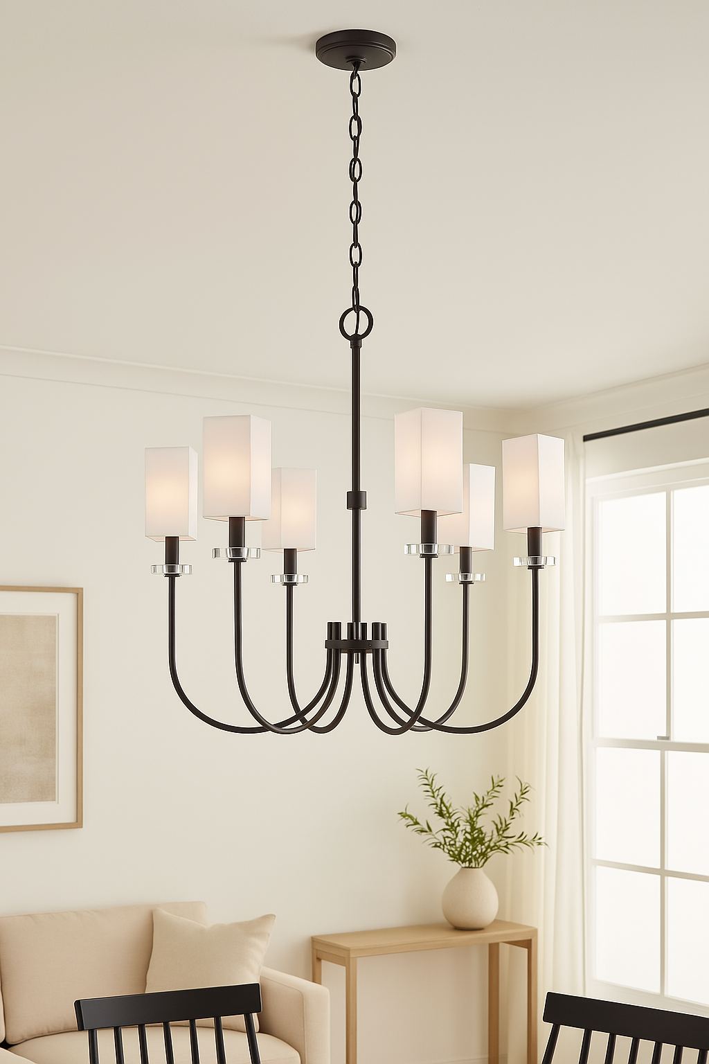 Monroe 9 Light Bronze Chandelier For Home