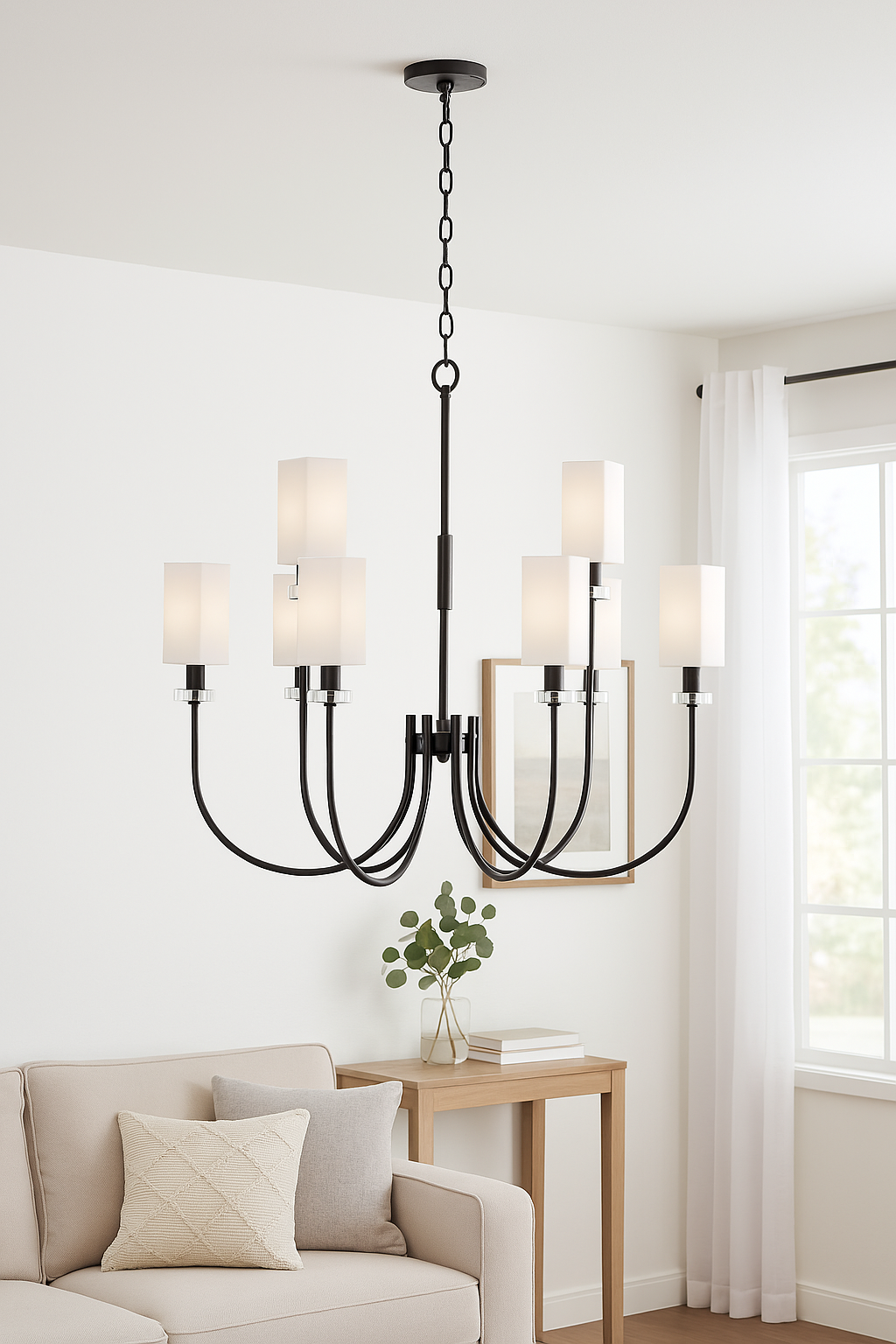 Monroe 9 Light Bronze Chandelier For Home