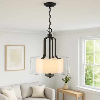 A Renee II Oil Rubbed Bronze 2 Light Pendant