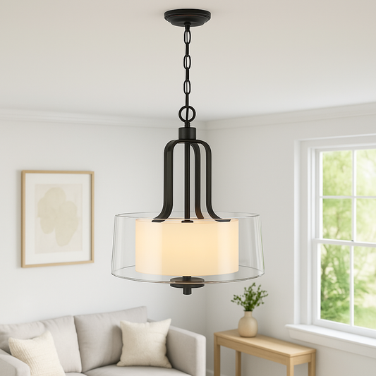 A Renee II Oil Rubbed Bronze 2 Light Pendant