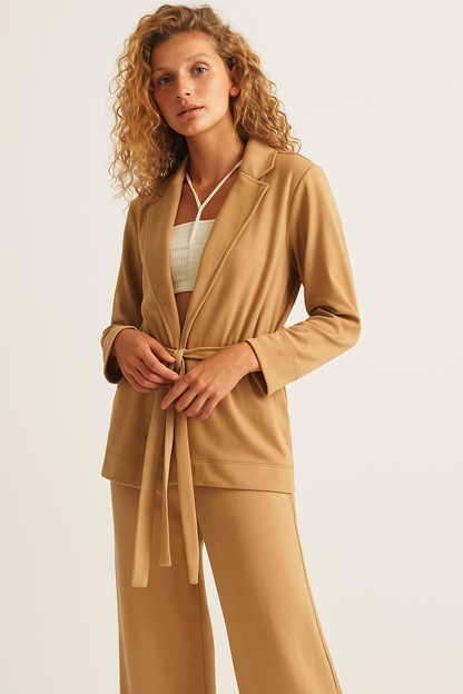 Skin Elenora Organic Belted Blazer and Sash