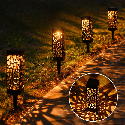 6PCS Solar Garden Stake Lights LED Outdoor Lawn Lamps Waterproof Landscape Decor