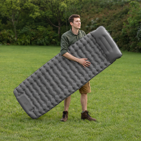 PACOONE Inflatable Camping Mattress with Pillow Ultralight Air Sleeping Pad Pump