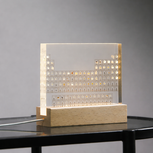 Acrylic Periodic Table Figurine – Mendeleev Science Desk Ornament Room Decor - Tampa Home & Garden Store