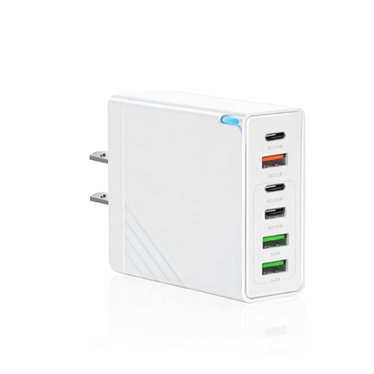 160W Multi-Port USB Charger – Fast Charging Type-C Wall Adapter for iPhone & Android