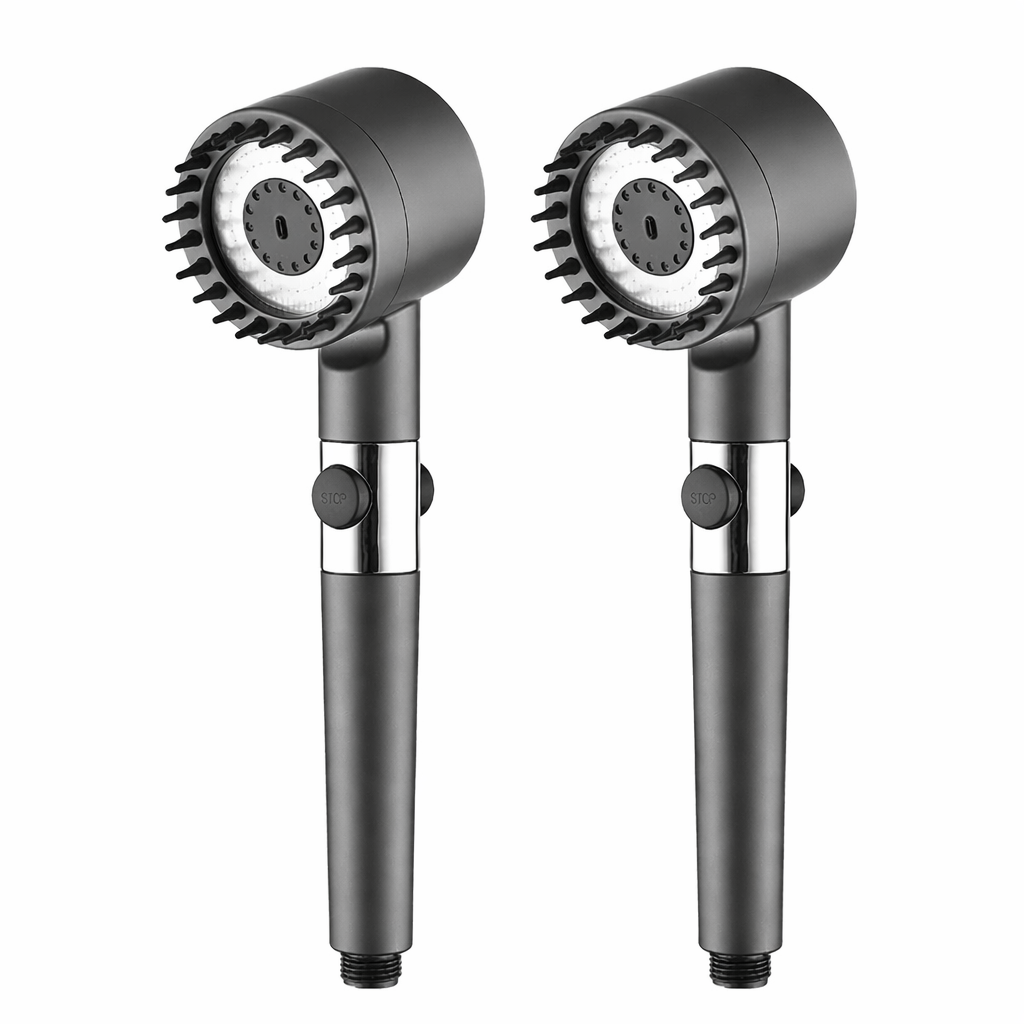 High Pressure Handheld Shower Head 3 Modes Filter Spa Spray with ON/OFF Water Save