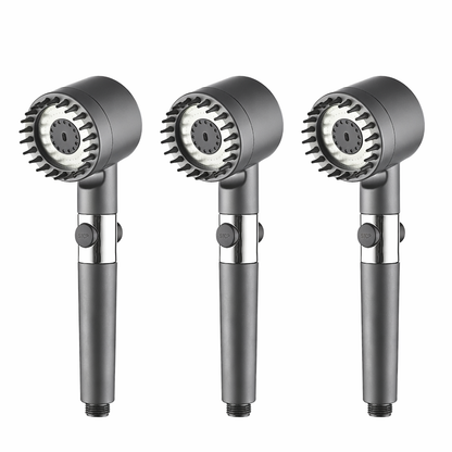 High Pressure Handheld Shower Head 3 Modes Filter Spa Spray with ON/OFF Water Save