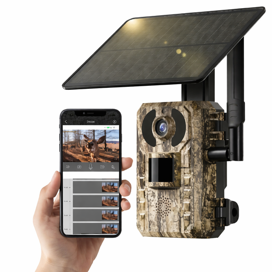 4K Hunting Trail Camera with 4G Live View - Solar Powered, 0.2s Trigger & Auto Night Vision - Tampa Home & Garden Store