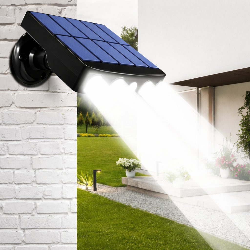 2/4-Pack Outdoor Solar Wall Lights – Motion Sensor, Dusk-to-Dawn, IP44 Rated