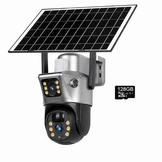 4G WiFi Solar Security Camera Dual Lens 8MP 4K PIR Night Vision Outdoor CCTV - Tampa Home & Garden Store