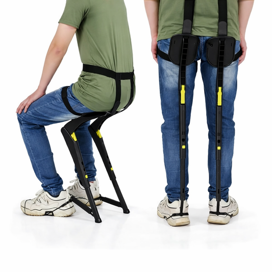 Wearable Exoskeleton Folding Chair Portable Outdoor Travel Seat Lightweight Stool - Tampa Home & Garden Store