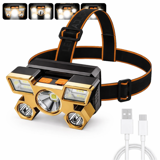 Rechargeable LED Headlamp for Fishing, Camping, Hiking – Powerful Head Flashlight - Tampa Home & Garden Store