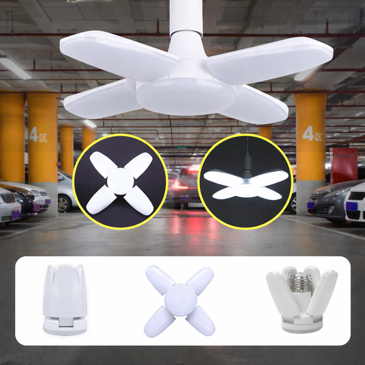 E27 Foldable LED Garage Light Fan Bulb 6500K Deformable Ceiling Lamp - Tampa Home & Garden Store