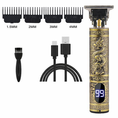 Professional Hair Clipper Beard Trimmer USB Rechargeable Barber Shaver