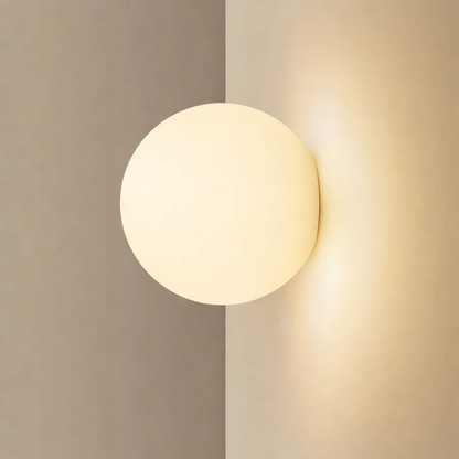 Glass Ball Wall Sconce LED Bedroom Bedside Living Room Bathroom Minimalist Light