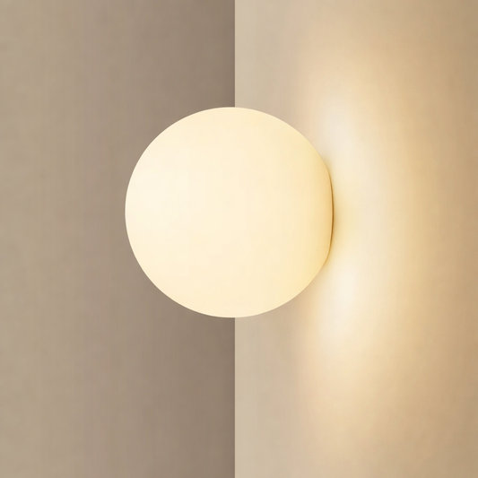 Glass Ball Wall Sconce LED Bedroom Bedside Living Room Bathroom Minimalist Light - Tampa Home & Garden Store