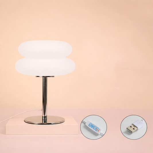 Creamy Style Bedside Table Lamp USB Plug 3 Color Dimmable Living Room Light - Tampa Home & Garden Store