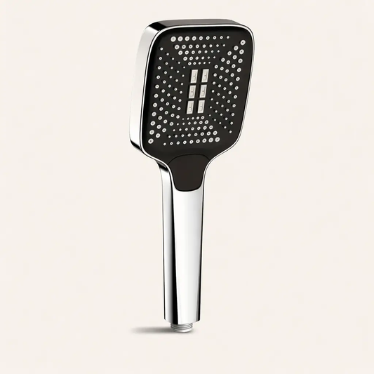 Adjustable rainfall shower head Moktan Sabai chrome handheld with 3 modes on Tampa Home & Garden Store
