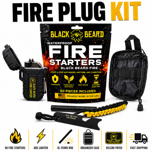 Kit de tapón de fuego de Black Beard | Kit de inicio de fuego