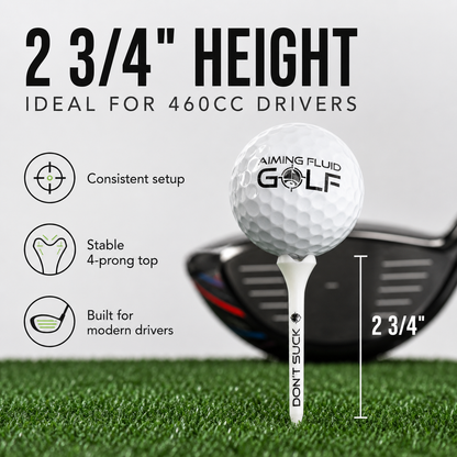 Golf Tees DON’T SUCK PureFlight 4-Prong, 2 3/4" height, 50-pack by Aiming Fluid Golf on Tampa Home & Garden Store