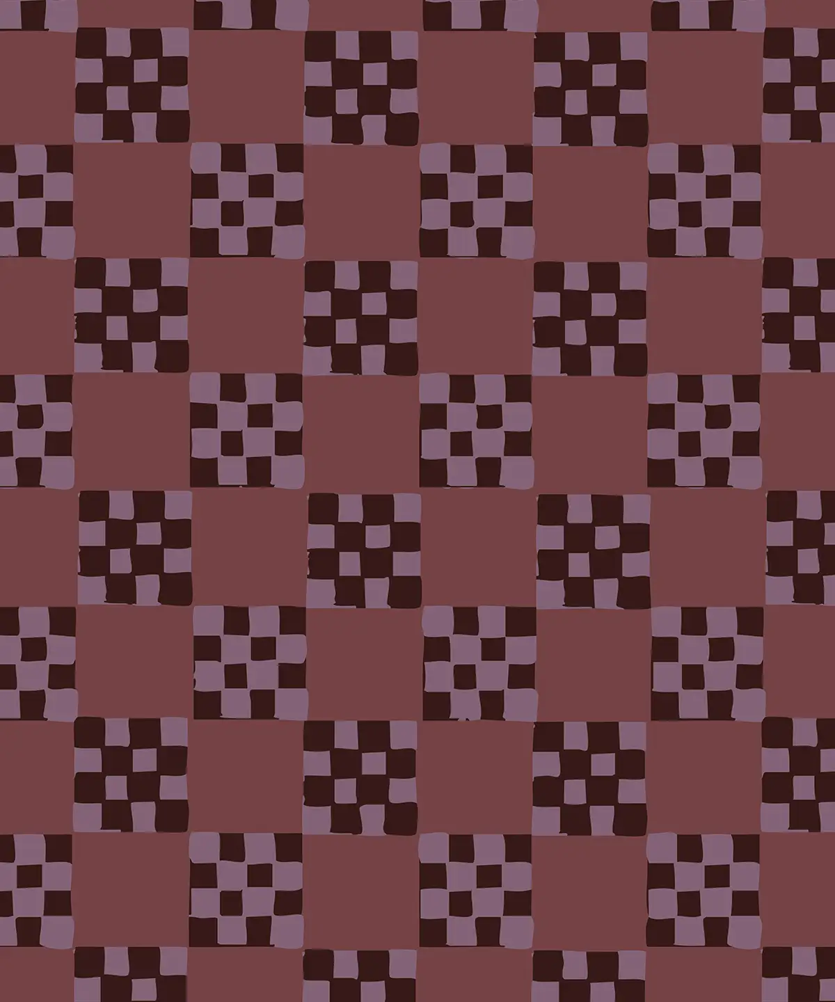 Checkered Quilt Wallpaper, eggplant - Tampa Home & Garden Store