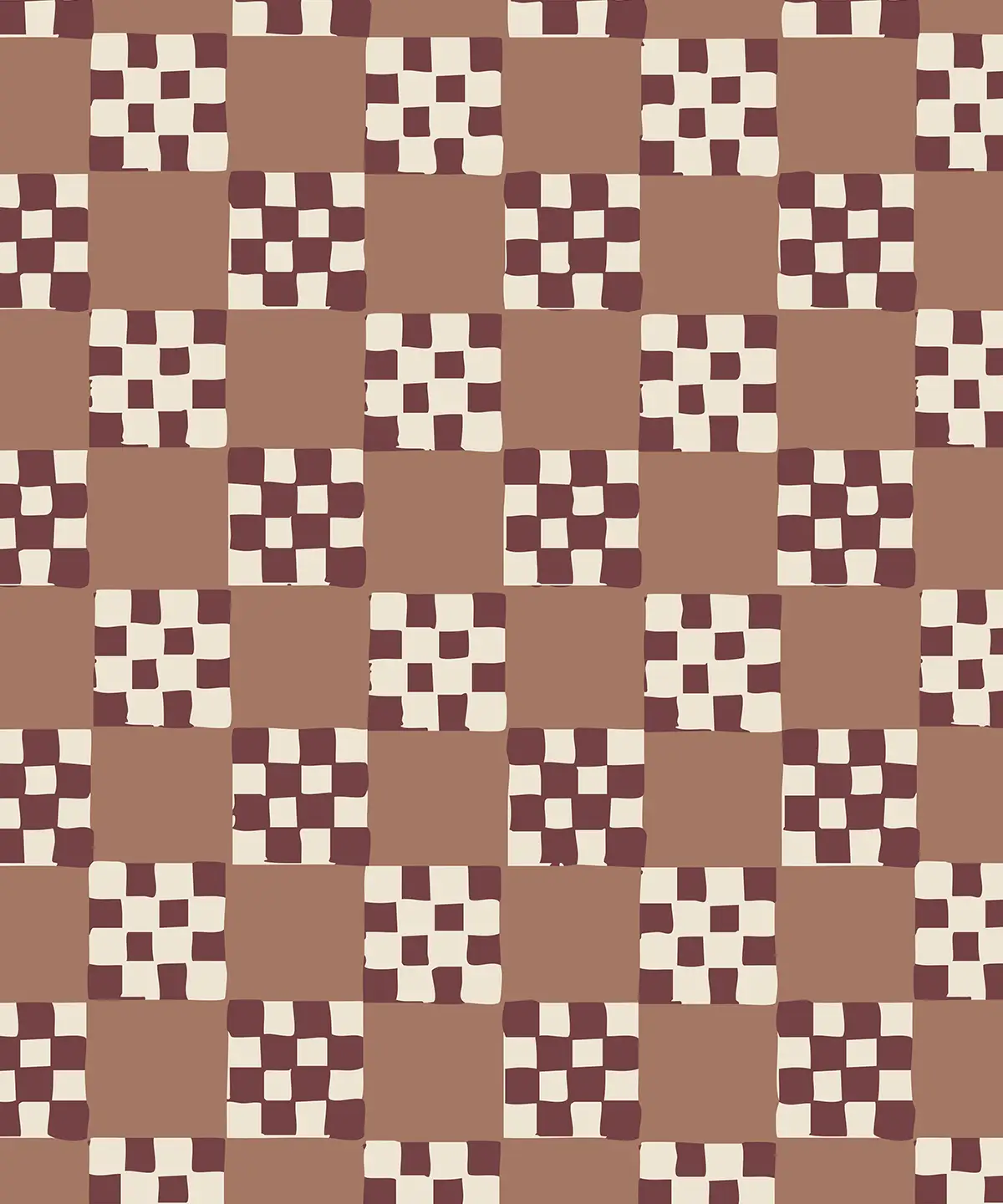Checkered Quilt Wallpaper,-mocha mousse - Tampa Home & Garden Store