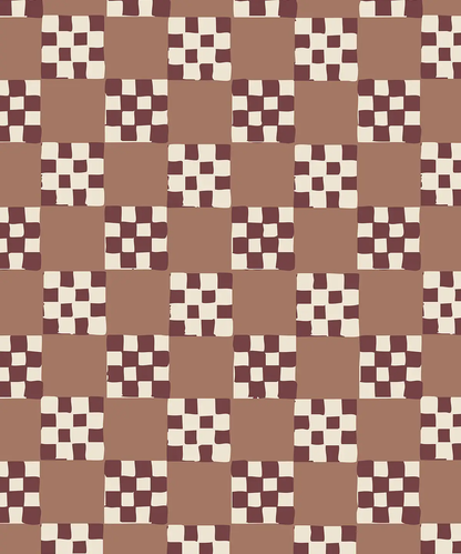 Checkered Quilt Wallpaper,-mocha mousse - Tampa Home & Garden Store