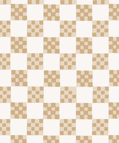 Checkered Quilt Wallpaper,-tan and white - Tampa Home & Garden Store