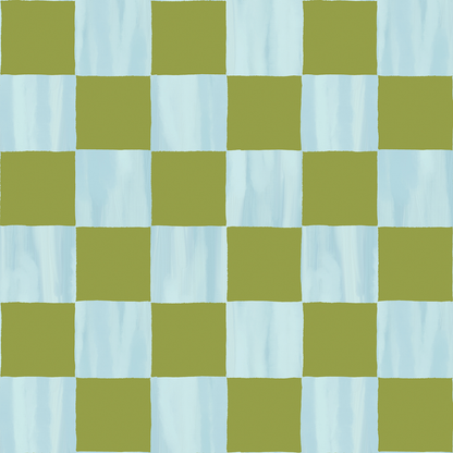 Checkers Wallpaper, blue and green - Tampa Home & Garden Store