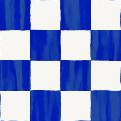 Checkers Wallpaper, cobalt - Tampa Home & Garden Store