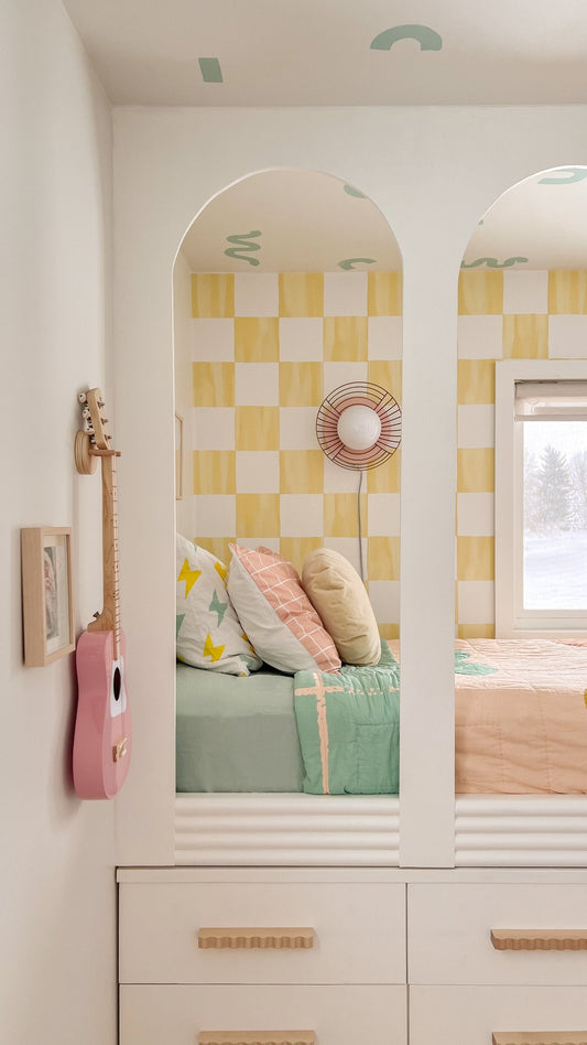 Checkers Wallpaper, lemon - Tampa Home & Garden Store