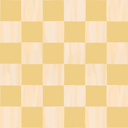 Checkers Wallpaper, peach and butter yellow - Tampa Home & Garden Store