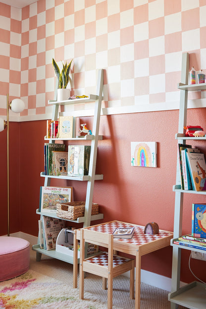 Checkers Wallpaper, terra cotta - Tampa Home & Garden Store