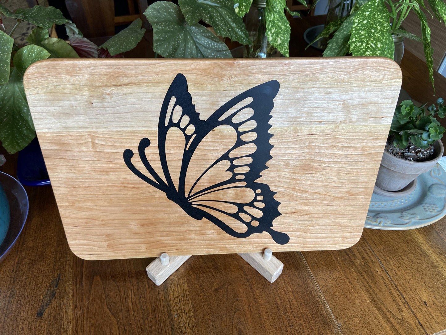 Cherry Charcuterie Board - Butterfly Resin Inlay Design - Tampa Home & Garden Store