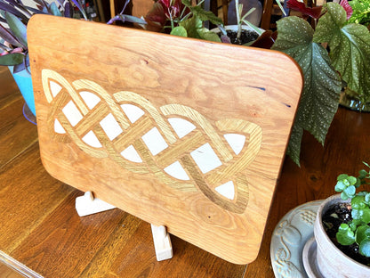 Cherry Charcuterie Board - White Oak & Maple Celtic Knot - Tampa Home & Garden Store